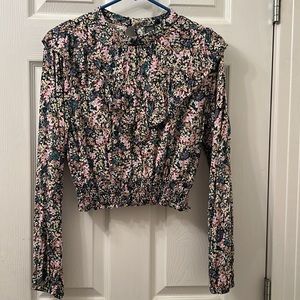 Wild fable floral long sleeve top